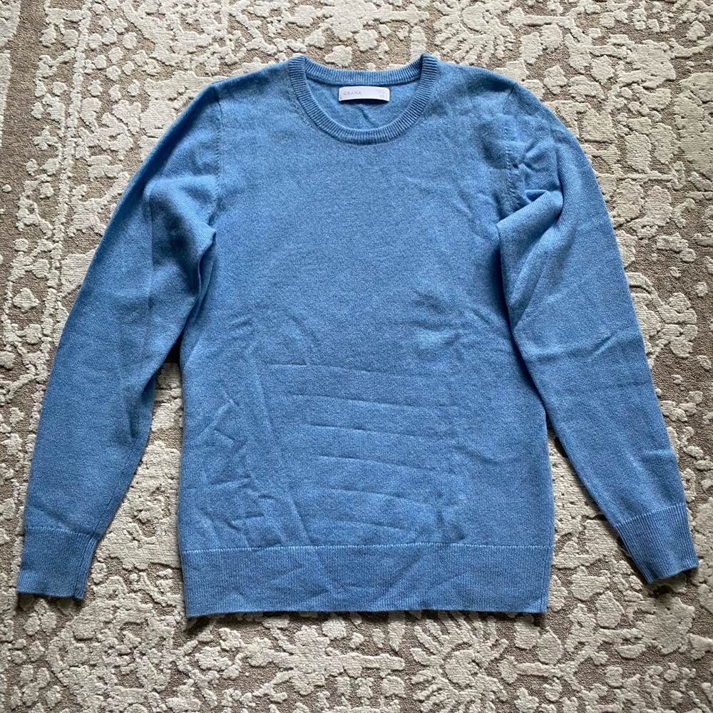 Grana Blue Mongolian Cashmere Sweater